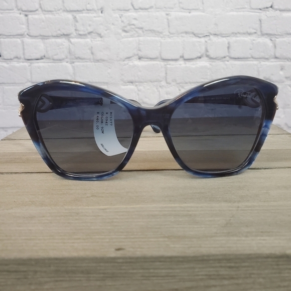 ?roberto Cavalli 55mm cat eye blue sunglasses NWT